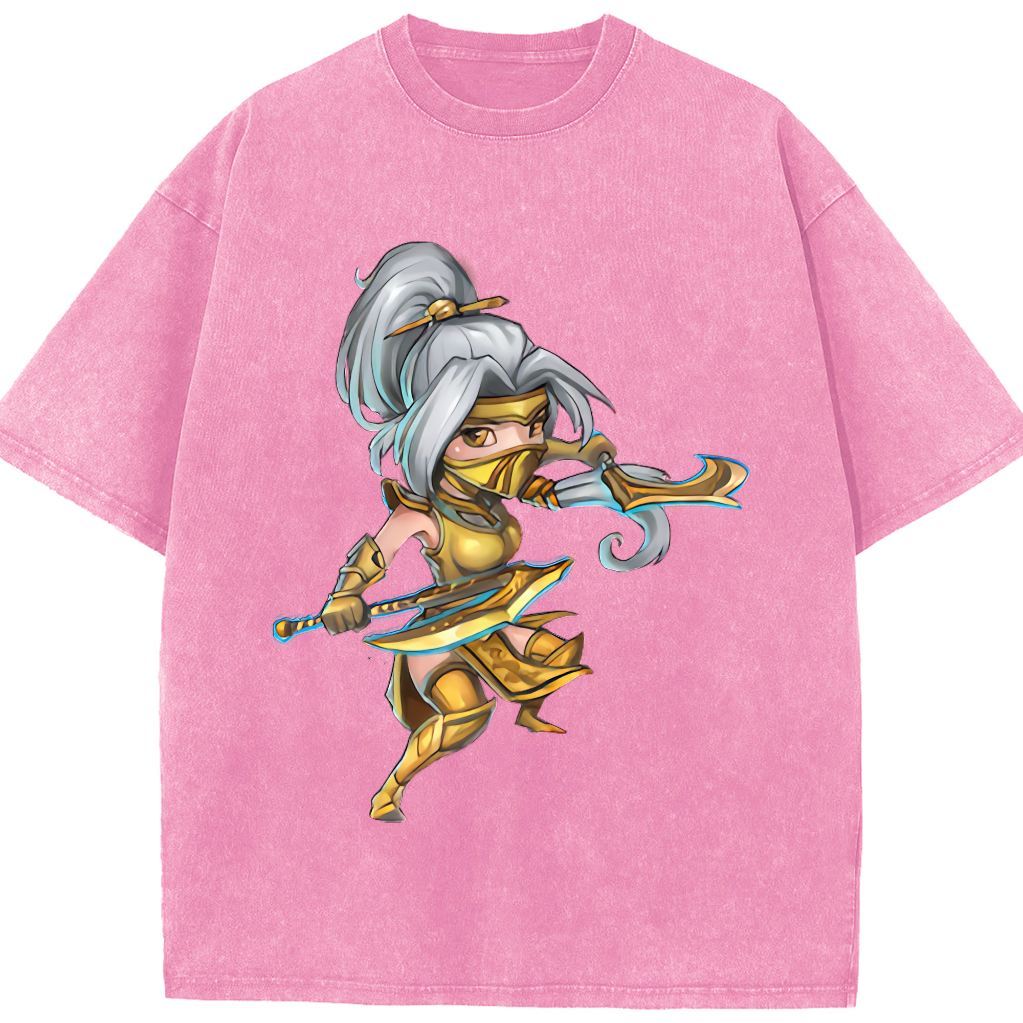 リーグ・オブ・レジェンド League of Legends LOL 綿100% ヴィンテージ風 半袖Tシャツ（フロントプリント）
